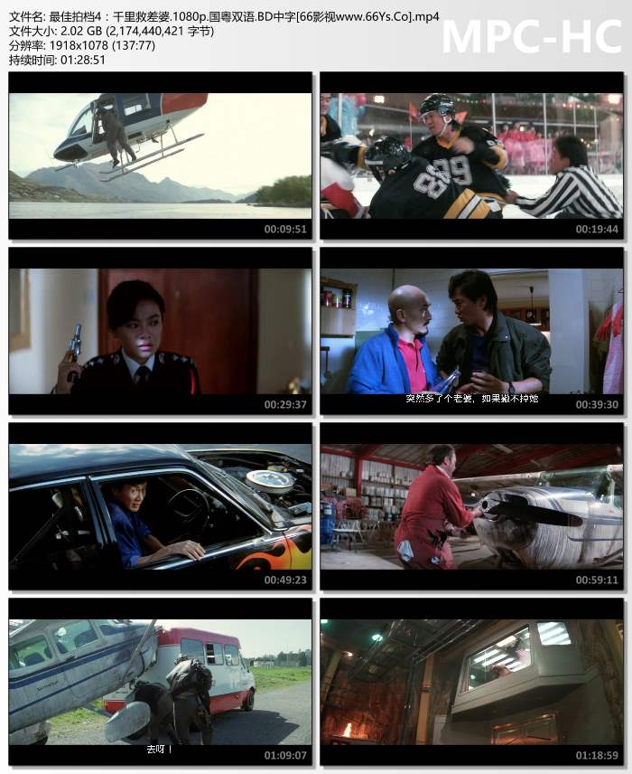 1986年张艾嘉,许冠杰7.0分动作喜剧片《最佳拍档4：千里救差婆》1080P国粤双语